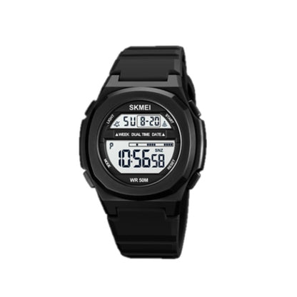Montre électronique SKMEI 1821 avec boucle en acier inoxydable et bracelet en silicone