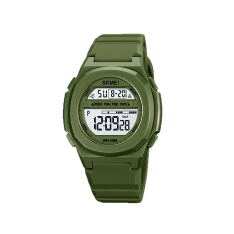 Montre électronique SKMEI 1821 avec boucle en acier inoxydable et bracelet en silicone