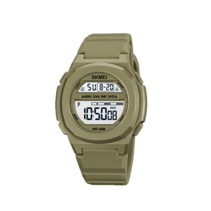 Montre électronique SKMEI 1821 avec boucle en acier inoxydable et bracelet en silicone