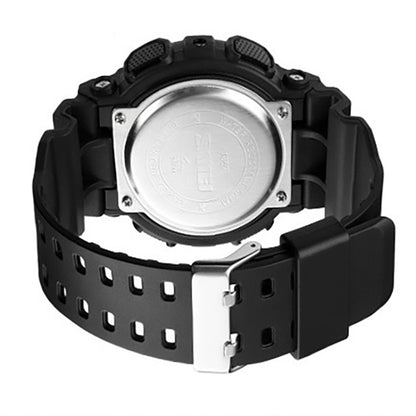 SKMEI 1857 Montre électronique étanche avec bracelet en PU et boucle en acier inoxydable