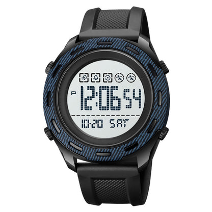 SKMEI 1872 Montre électronique étanche à bracelet PU et boucle en acier inoxydable, Blanc, Noir