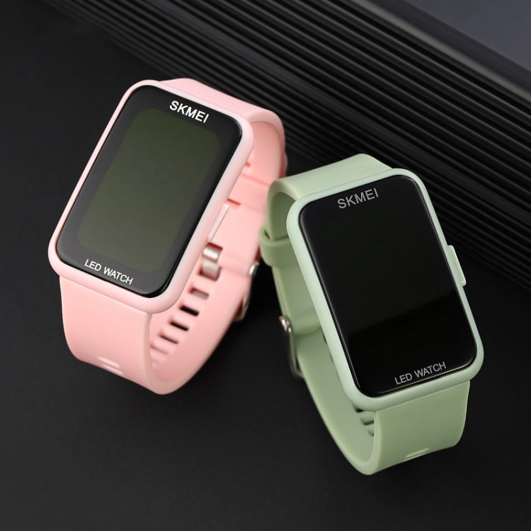 SKMEI 1873 Montre électronique étanche à LED avec bracelet en PU