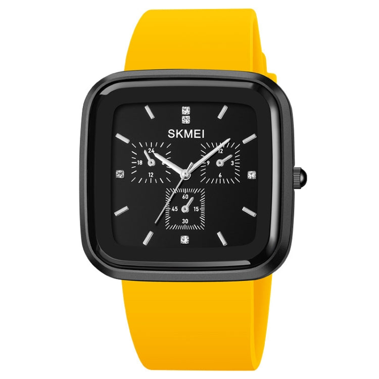 Montre à quartz étanche SKMEI 1902 avec bracelet en silicone et boucle en acier inoxydable