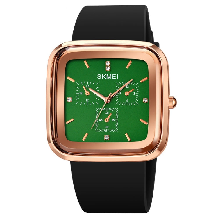 Montre à quartz étanche SKMEI 1902 avec bracelet en silicone et boucle en acier inoxydable