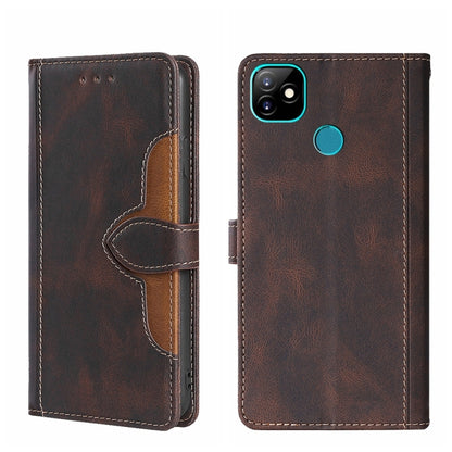 Skin Feel Straw Hat Magnetic Buckle Leather Phone Case, For Itel Vision 1, For Fujitsu Arrows WE F-51B, For Fujitsu Arrow Be4 Plus F-41B, For ZTE Blade L210, For ZTE Axon 30 Pro 5G, For ZTE Libero 5G, For Infinix Hot 8 / Hot 8 Lite X650 X650B          ...