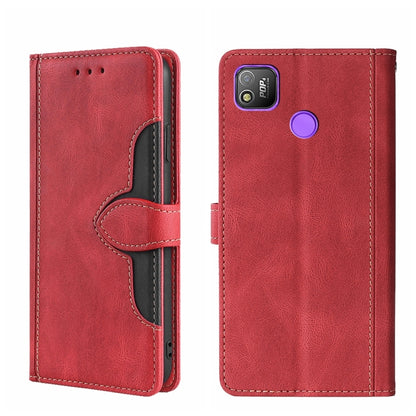 Skin Feel Straw Hat Magnetic Buckle Leather Phone Case, For Itel Vision 1, For Fujitsu Arrows WE F-51B, For Fujitsu Arrow Be4 Plus F-41B, For ZTE Blade L210, For ZTE Axon 30 Pro 5G, For ZTE Libero 5G, For Infinix Hot 8 / Hot 8 Lite X650 X650B          ...