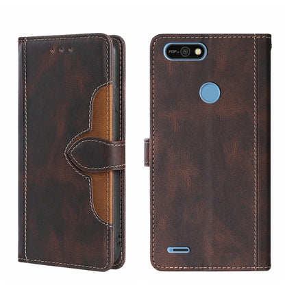Skin Feel Straw Hat Magnetic Buckle Leather Phone Case, For Itel Vision 1, For Fujitsu Arrows WE F-51B, For Fujitsu Arrow Be4 Plus F-41B, For ZTE Blade L210, For ZTE Axon 30 Pro 5G, For ZTE Libero 5G, For Infinix Hot 8 / Hot 8 Lite X650 X650B          ...