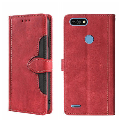 Skin Feel Straw Hat Magnetic Buckle Leather Phone Case, For Itel Vision 1, For Fujitsu Arrows WE F-51B, For Fujitsu Arrow Be4 Plus F-41B, For ZTE Blade L210, For ZTE Axon 30 Pro 5G, For ZTE Libero 5G, For Infinix Hot 8 / Hot 8 Lite X650 X650B          ...
