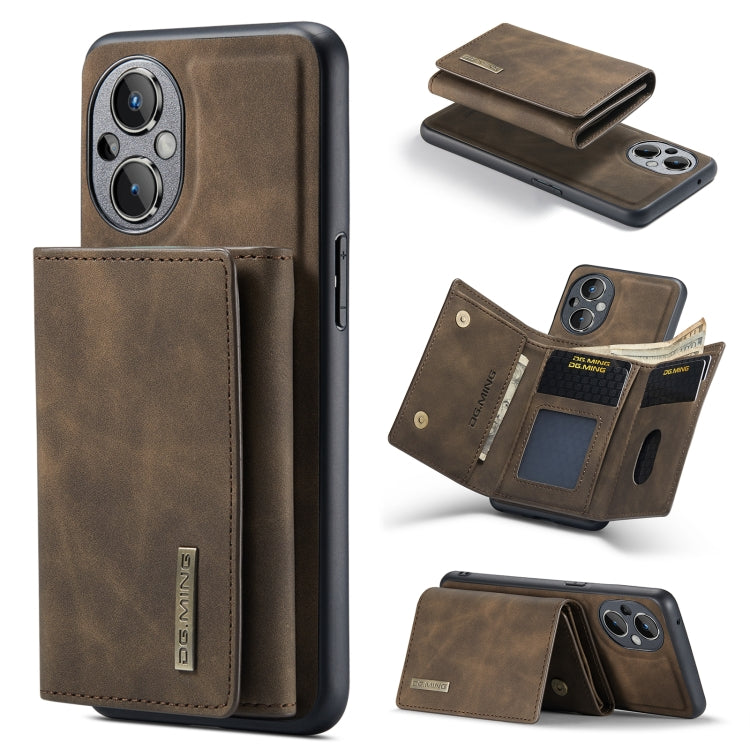 DG.MING M1 Series 3-Fold Multi Card Wallet + Magnetic Phone Case, For OnePlus 12, For OnePlus Ace/10R, For OnePlus 10 Pro, For OnePlus Nord N20 5G, For Google Pixel 7 Pro 5G, For Google Pixel 7 5G, For Google Pixel 6A