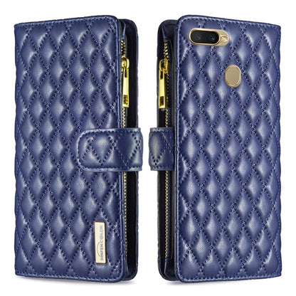 Diamond Lattice Zipper Wallet Leather Flip Phone Case, For OPPO A7, For OPPO A15, For OPPO A36 4G/A96 4G/A76 4G/Realme 9i, For OPPO A54 4G / A55 5G / A16, For OPPO A72 / A52 / A92, For OPPO A74 4G / F19 4G, For OPPO A74 5G / A93 5G / A54 5G            ...