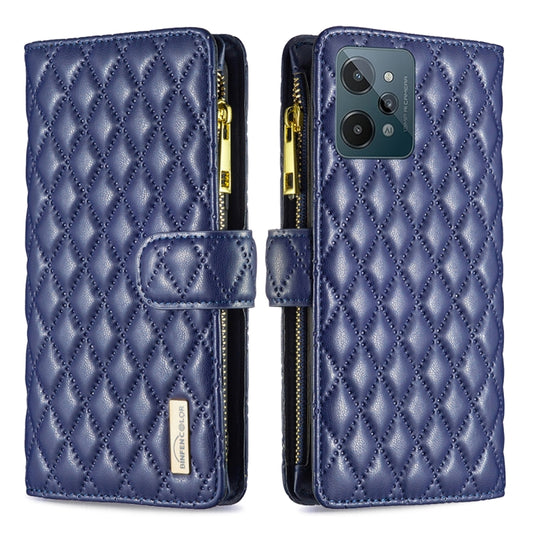 Diamond Lattice Zipper Wallet Leather Flip Phone Case, For OPPO Realme C31, For OPPO Realme C35