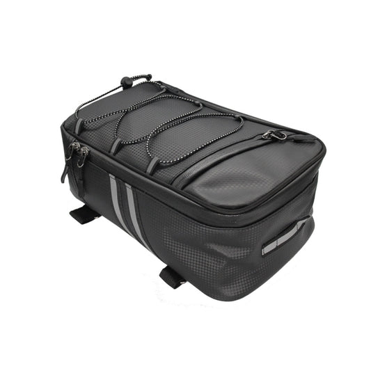 Sac de porte-bagages arrière en cuir PU imperméable pour moto, capacité : 8 L avec housse de pluie, 8 L