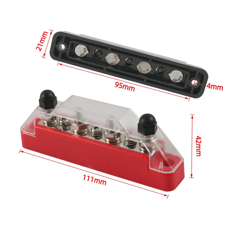 1 Pair 7 Way Power Distribution Block Terminal Studs with 4 Fixing Screws, A7472