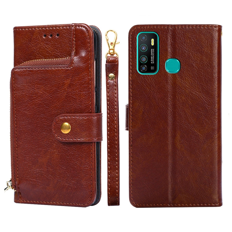 Zipper Bag Leather Phone Case, For Infinix Hot 8/Hot 8 Lite/X650/X650B/Tecon Camon 12, For Infinix Hot 9/Note 7 Lite/X655C, For Infinix Hot 10 Lite/Smart 5, For Infinix Smart 4/X653, For Infinix Smart HD 2021/X612, For Itel A48, For Itel Vision 1      ...