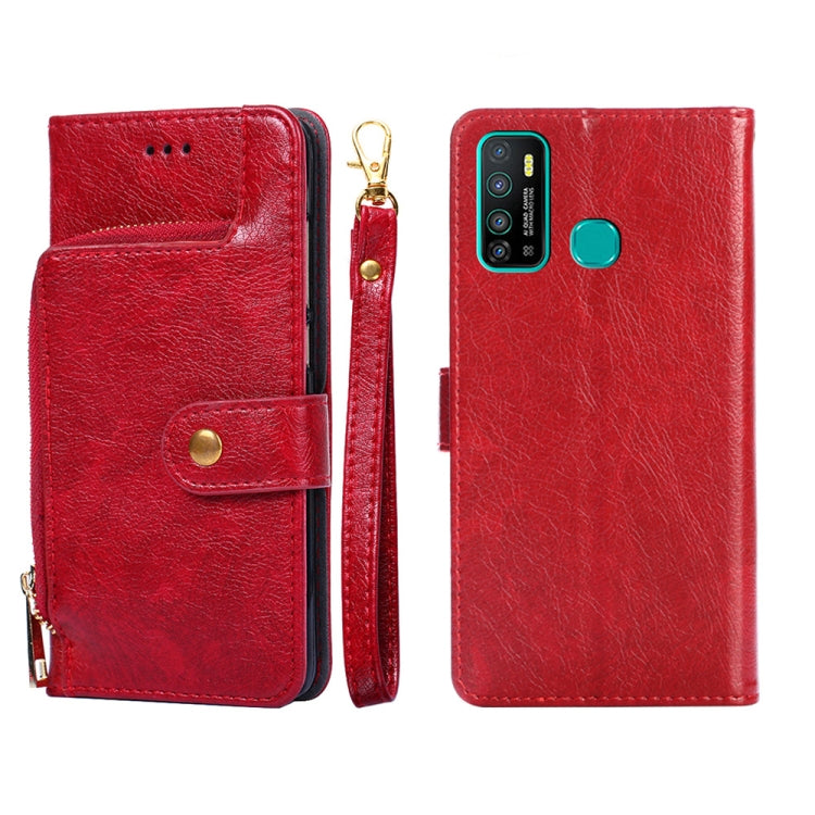 Zipper Bag Leather Phone Case, For Infinix Hot 8/Hot 8 Lite/X650/X650B/Tecon Camon 12, For Infinix Hot 9/Note 7 Lite/X655C, For Infinix Hot 10 Lite/Smart 5, For Infinix Smart 4/X653, For Infinix Smart HD 2021/X612, For Itel A48, For Itel Vision 1      ...