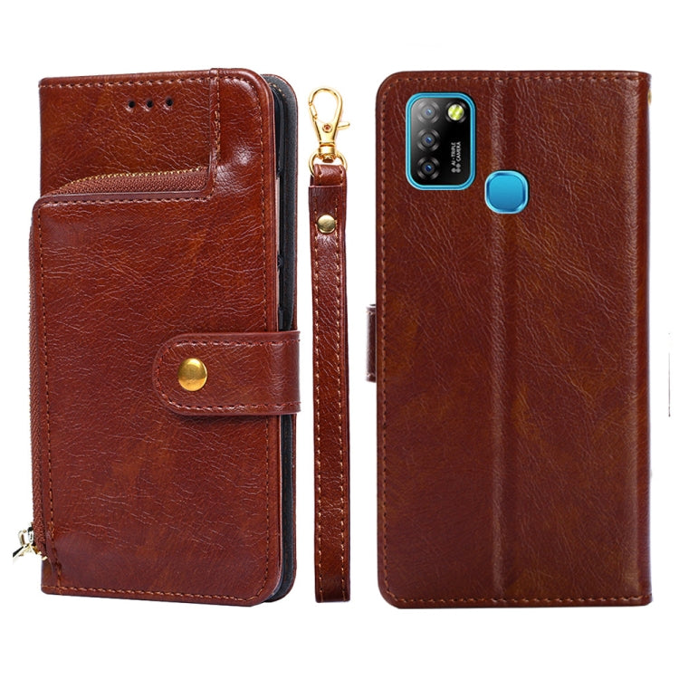 Zipper Bag Leather Phone Case, For Infinix Hot 8/Hot 8 Lite/X650/X650B/Tecon Camon 12, For Infinix Hot 9/Note 7 Lite/X655C, For Infinix Hot 10 Lite/Smart 5, For Infinix Smart 4/X653, For Infinix Smart HD 2021/X612, For Itel A48, For Itel Vision 1      ...