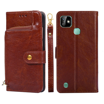 Zipper Bag Leather Phone Case, For Infinix Hot 8/Hot 8 Lite/X650/X650B/Tecon Camon 12, For Infinix Hot 9/Note 7 Lite/X655C, For Infinix Hot 10 Lite/Smart 5, For Infinix Smart 4/X653, For Infinix Smart HD 2021/X612, For Itel A48, For Itel Vision 1      ...