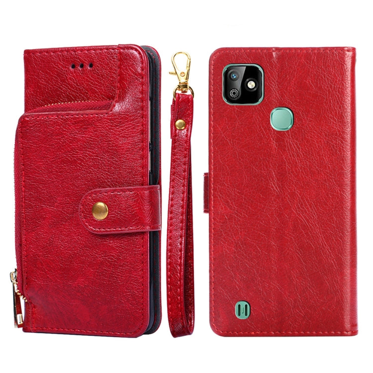 Zipper Bag Leather Phone Case, For Infinix Hot 8/Hot 8 Lite/X650/X650B/Tecon Camon 12, For Infinix Hot 9/Note 7 Lite/X655C, For Infinix Hot 10 Lite/Smart 5, For Infinix Smart 4/X653, For Infinix Smart HD 2021/X612, For Itel A48, For Itel Vision 1      ...