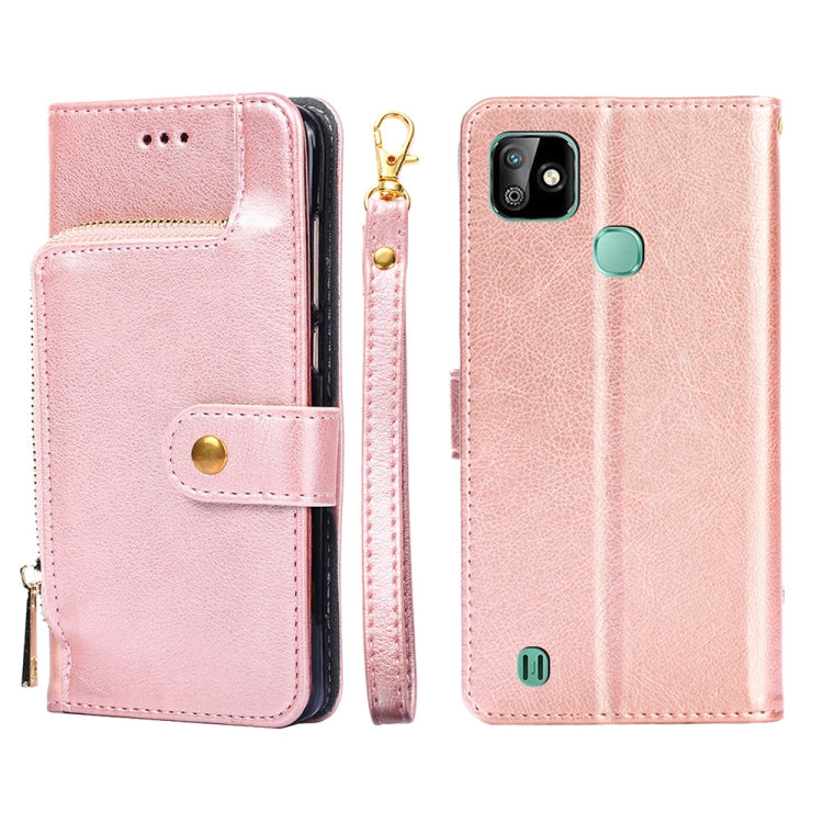 Zipper Bag Leather Phone Case, For Infinix Hot 8/Hot 8 Lite/X650/X650B/Tecon Camon 12, For Infinix Hot 9/Note 7 Lite/X655C, For Infinix Hot 10 Lite/Smart 5, For Infinix Smart 4/X653, For Infinix Smart HD 2021/X612, For Itel A48, For Itel Vision 1      ...