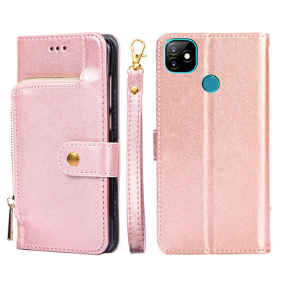 Zipper Bag Leather Phone Case, For Infinix Hot 8/Hot 8 Lite/X650/X650B/Tecon Camon 12, For Infinix Hot 9/Note 7 Lite/X655C, For Infinix Hot 10 Lite/Smart 5, For Infinix Smart 4/X653, For Infinix Smart HD 2021/X612, For Itel A48, For Itel Vision 1      ...