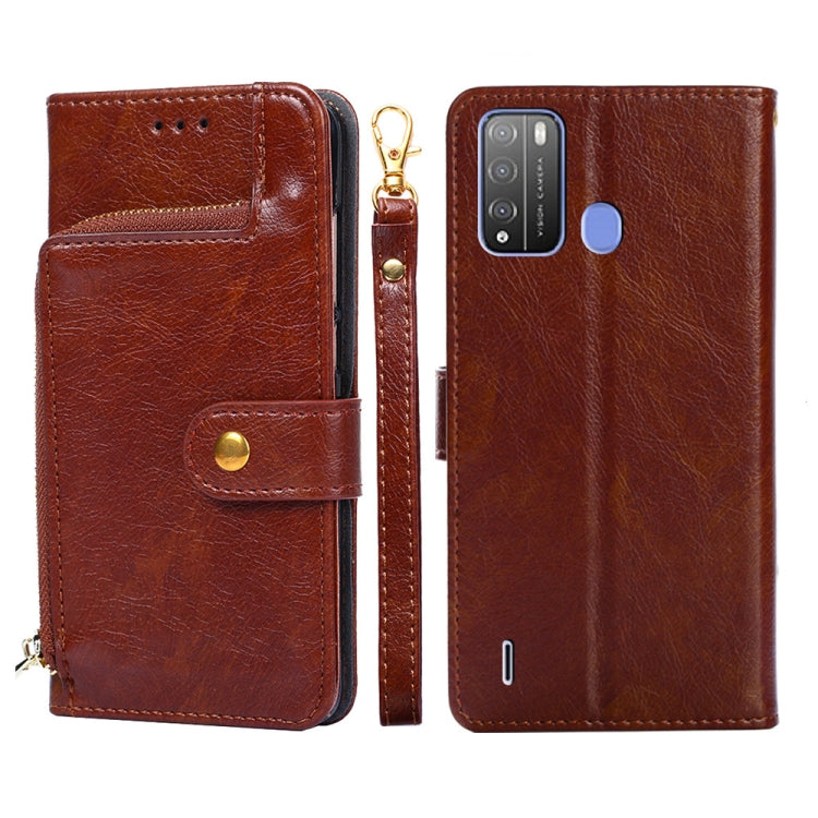Zipper Bag Leather Phone Case, For Infinix Hot 8/Hot 8 Lite/X650/X650B/Tecon Camon 12, For Infinix Hot 9/Note 7 Lite/X655C, For Infinix Hot 10 Lite/Smart 5, For Infinix Smart 4/X653, For Infinix Smart HD 2021/X612, For Itel A48, For Itel Vision 1      ...