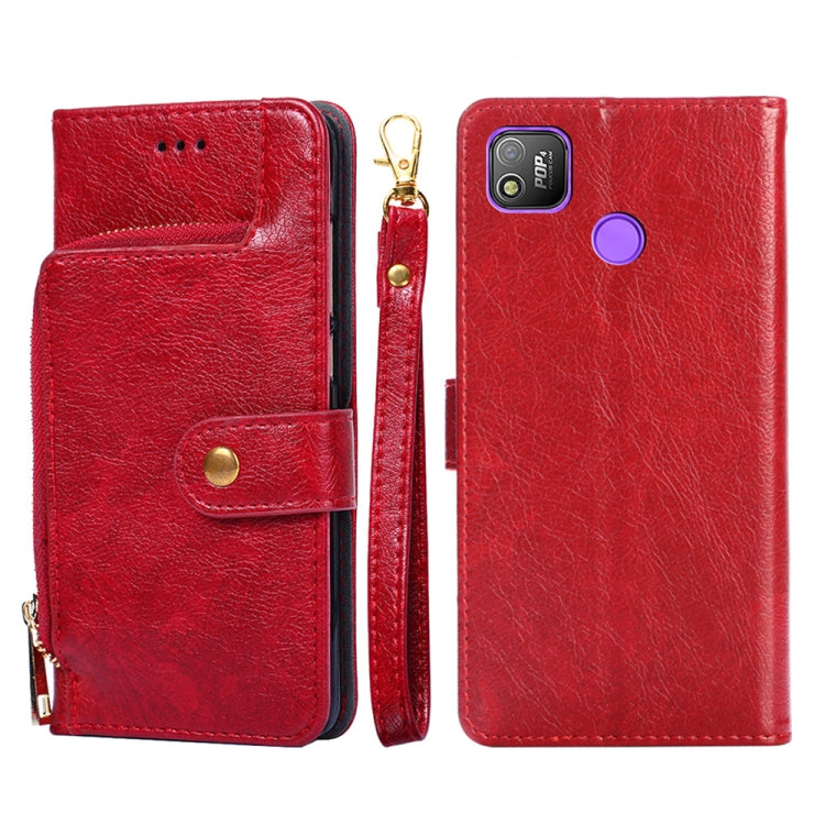 Zipper Bag Leather Phone Case, For Infinix Hot 8/Hot 8 Lite/X650/X650B/Tecon Camon 12, For Infinix Hot 9/Note 7 Lite/X655C, For Infinix Hot 10 Lite/Smart 5, For Infinix Smart 4/X653, For Infinix Smart HD 2021/X612, For Itel A48, For Itel Vision 1      ...