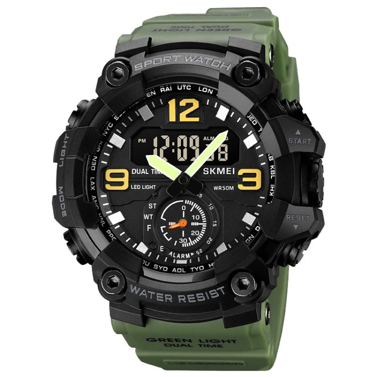 SKMEI 1965 Montre Électronique Étanchéité Bracelet PU Boucle en Acier Inoxydable
