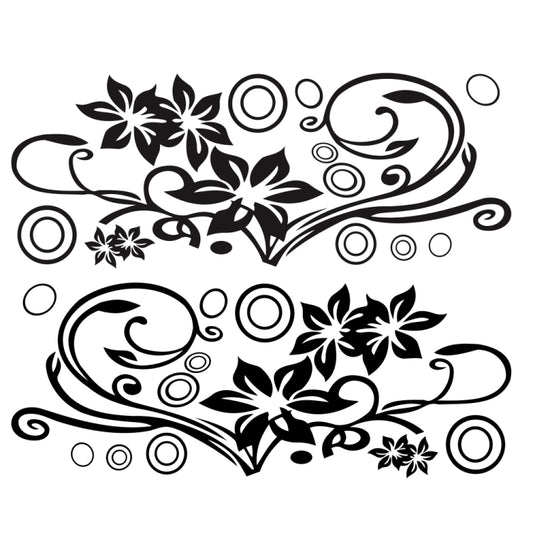 2 PCS/Set D-75 Flower Vine Pattern Car Modified Decorative Sticker, D-75
