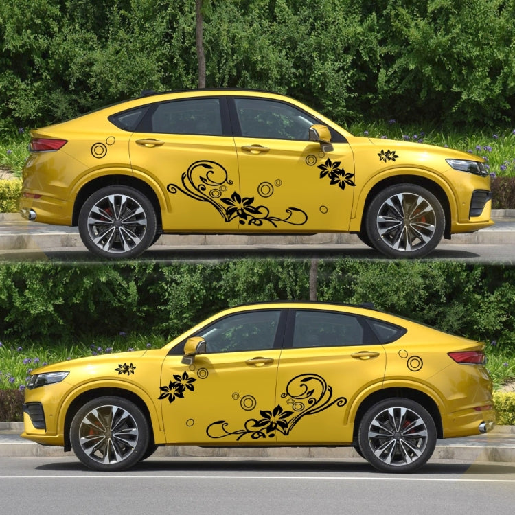 2 PCS/Set D-75 Flower Vine Pattern Car Modified Decorative Sticker, D-75