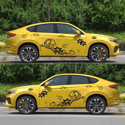 2 PCS/Set D-75 Flower Vine Pattern Car Modified Decorative Sticker, D-75