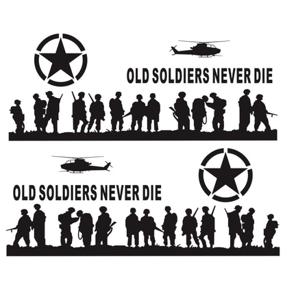 2 PCS/Set D-84 Old Soldiers Pattern Car Modified Decorative Sticker, D-84