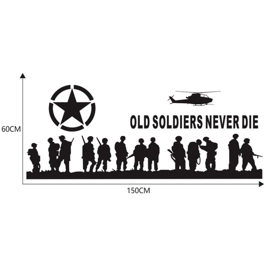 2 PCS/Set D-84 Old Soldiers Pattern Car Modified Decorative Sticker, D-84