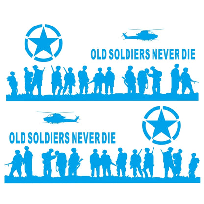 2 PCS/Set D-84 Old Soldiers Pattern Car Modified Decorative Sticker, D-84