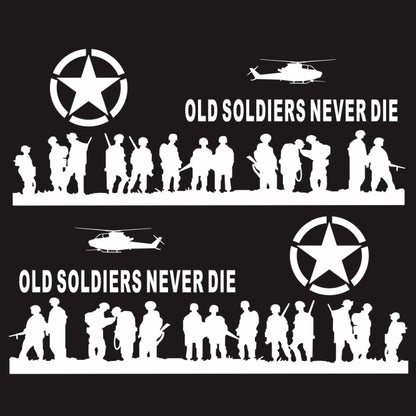 2 PCS/Set D-84 Old Soldiers Pattern Car Modified Decorative Sticker, D-84