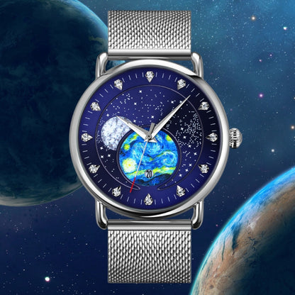 SKMEI 9283 Montre à quartz étanche avec boucle en acier inoxydable et miroir en verre, bracelet en acier, bracelet en cuir