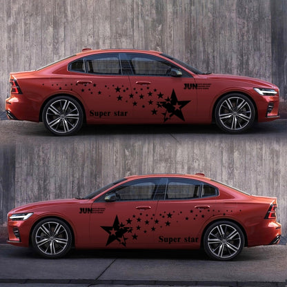 2 PCS/Set D-207 Star Pattern Car Modified Decorative Sticker, D-207