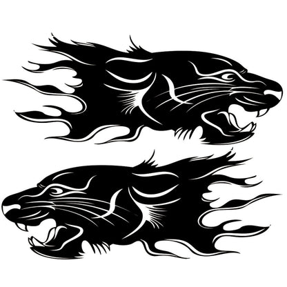 2 PCS/Set D-417 Lion Pattern Car Modified Decorative Sticker, D-417