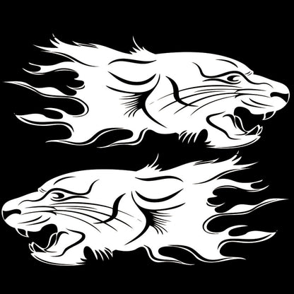 2 PCS/Set D-417 Lion Pattern Car Modified Decorative Sticker, D-417