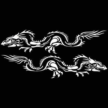 2 PCS/Set D-418 Dragon Totem Tribe Pattern Car Modified Decorative Sticker, D-418