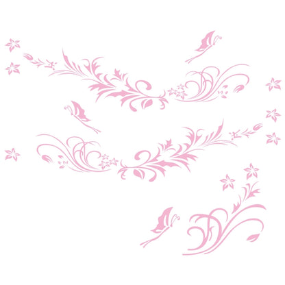 D-462 Butterfly Loves Flowers Pattern Car Modified Decorative Sticker, D-462