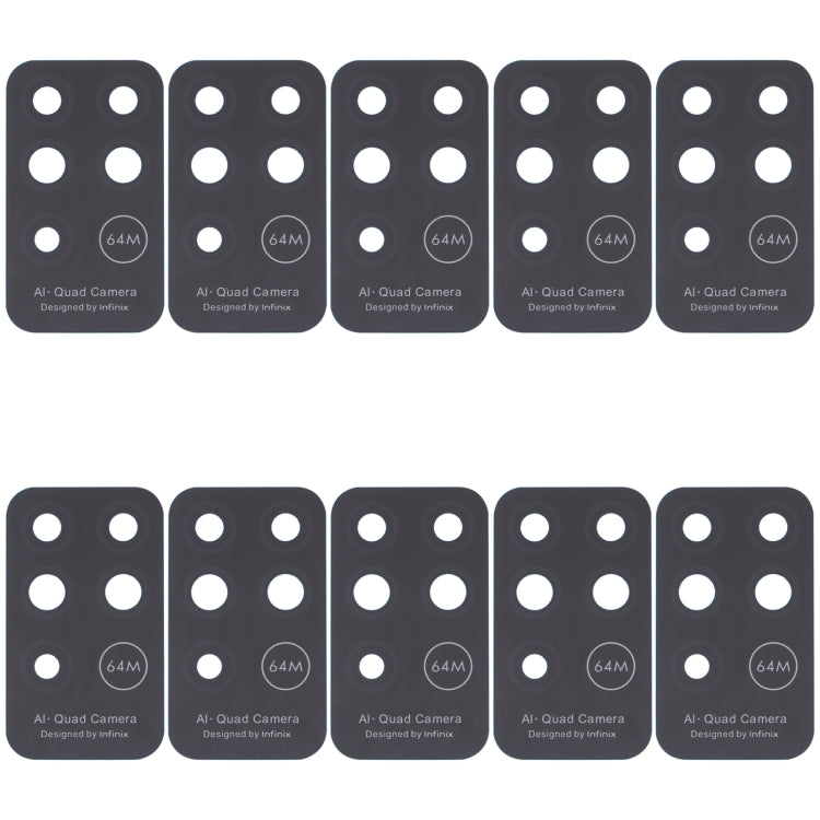 10 PCS Back Camera Lens, For Infinix Hot 10 Play, For Infinix Hot 10s/Hot 10T, For Infinix Hot 10i/Smart 5 Pro, For Infinix Note 8, For Infinix Note 10, For Infinix Hot 11s, For Infinix Hot 11 Play, For Infinix Zero X/Zero X Pro, For Infinix Note 8i   ...