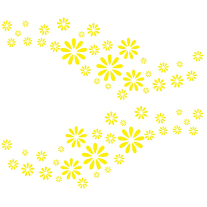 2 PCS/Set D-483 Flower Pattern Car Modified Decorative Sticker, D-483