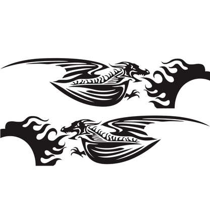 2 PCS/Set D-489 Fire-breathing Dragon Pattern Car Modified Decorative Sticker, D-489