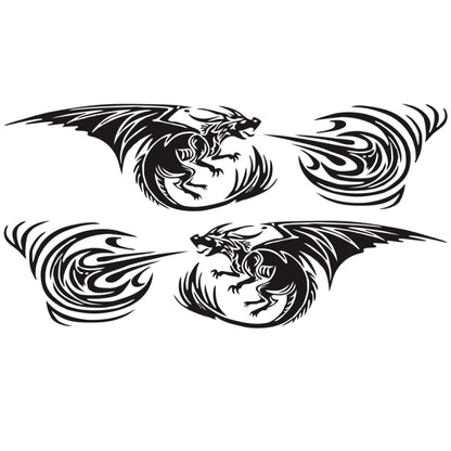 2 PCS/Set D-498 Pterosaur Spitfire Pattern Car Modified Decorative Sticker, D-498