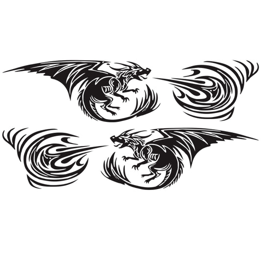 2 PCS/Set D-498 Pterosaur Spitfire Pattern Car Modified Decorative Sticker, D-498