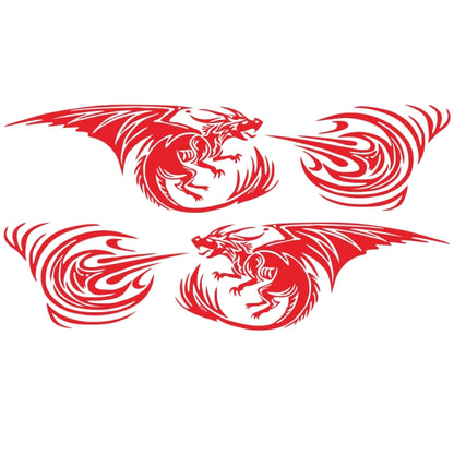 2 PCS/Set D-498 Pterosaur Spitfire Pattern Car Modified Decorative Sticker, D-498