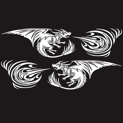 2 PCS/Set D-498 Pterosaur Spitfire Pattern Car Modified Decorative Sticker, D-498