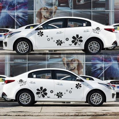 2 PCS/Set D-510 Flowers Pattern Car Modified Decorative Sticker, D-510