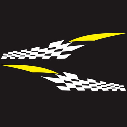 2 PCS/Set D-538 Checkered Totem Pattern Car Modified Decorative Sticker