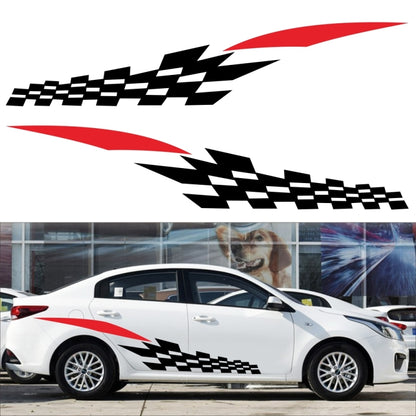 2 PCS/Set D-538 Checkered Totem Pattern Car Modified Decorative Sticker